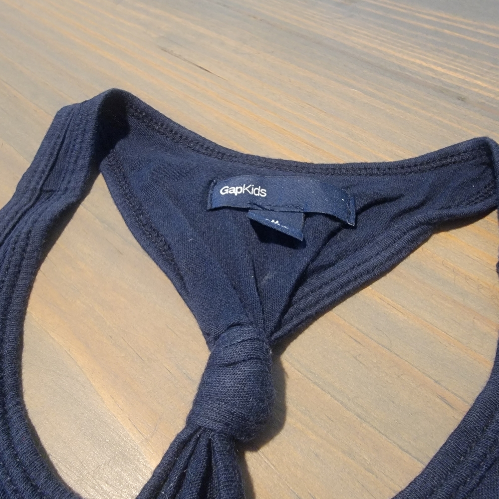 GAP Kids Navy Knotted Racerback Tee sz 8 - Picture 10 of 10